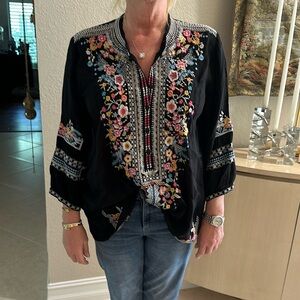 Johnny Was Silk Blouse